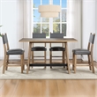 Pemberly Row Contemporary 5-piece Counter Dining Set in Brown