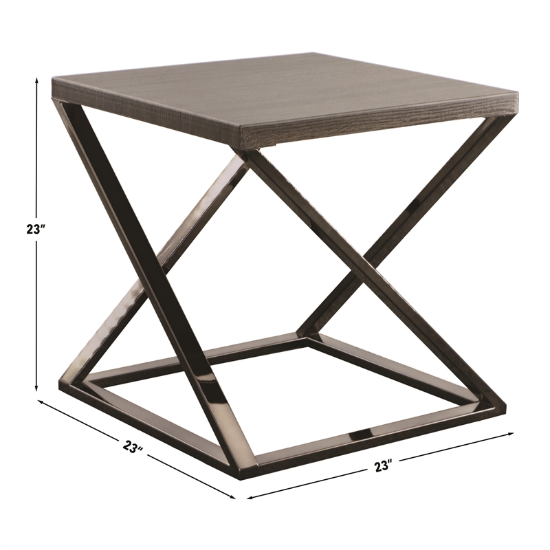 Pemberly Row Engineered Wood Contemporary 3-piece Coffee Table Set in Gray