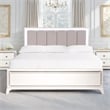 Pemberly Row Wood Modern / Contemporary King Bed in Off White