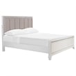 Pemberly Row Wood Modern / Contemporary King Bed in Off White