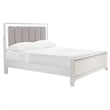 Pemberly Row Wood Modern / Contemporary King Bed in Off White