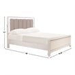 Pemberly Row Wood Modern / Contemporary King Bed in Off White