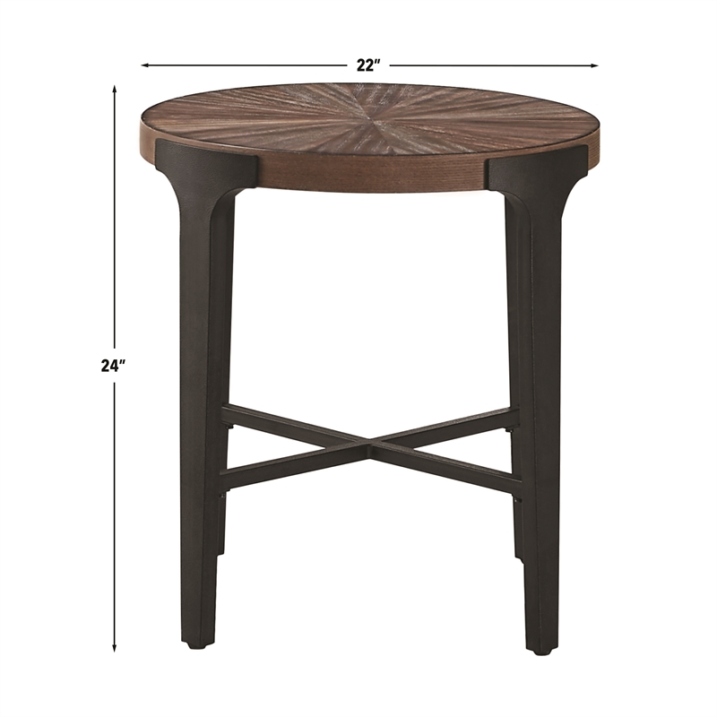 Pemberly Row Contemporary 3-piece Coffee & End Tables Set in Brown
