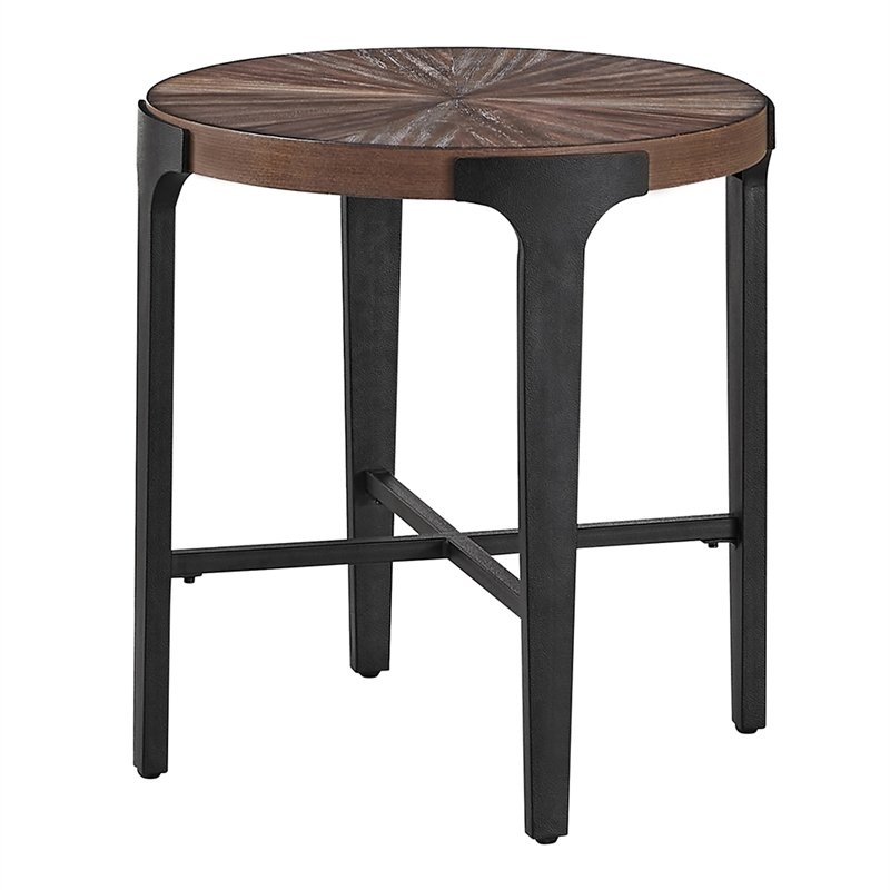 Pemberly Row Contemporary 3-piece Coffee & End Tables Set in Brown