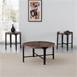 Pemberly Row Contemporary 3-piece Coffee & End Tables Set in Brown