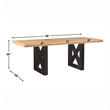 Pemberly Row Contemporary 7-piece Counter Dining Table Set in Black Base