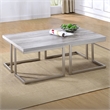 Pemberly Row Contemporary 3-piece Coffee & End Table Set in White