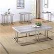 Pemberly Row Contemporary 3-piece Coffee & End Table Set in White