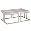 Pemberly Row Contemporary 3-piece Coffee & End Table Set in White