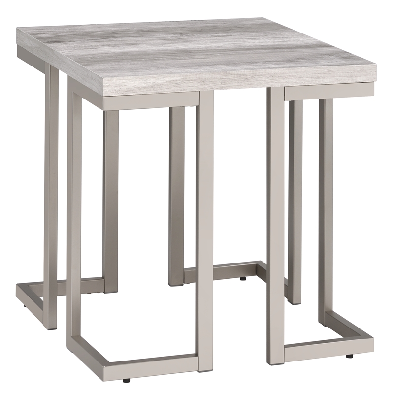 Pemberly Row Contemporary 3-piece Coffee & End Table Set in White