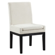 Pemberly Row 7-Piece Upholstered Parsons Chair Dining Set Black