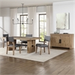 Pemberly Row Engineered Wood Contemporary Brown 5-piece Dining Set