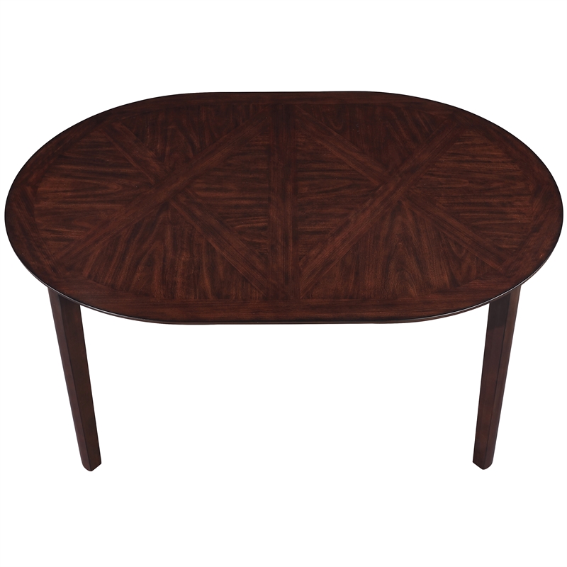 Pemberly Row Contemporary Oval Table - 5-piece Dining Table Set in Brown