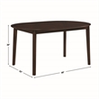 Pemberly Row Contemporary Oval Table - 5-piece Dining Table Set in Brown