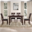 Pemberly Row Contemporary Oval Table - 5-piece Dining Table Set in Brown