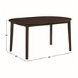Pemberly Row Oval Table - 7-pieces Dining Table Set in Brown