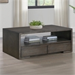 Pemberly Row Contemporary 3-Piece Coffee & End Set Table in Brown