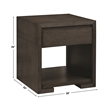 Pemberly Row Contemporary 3-Piece Coffee & End Set Table in Brown
