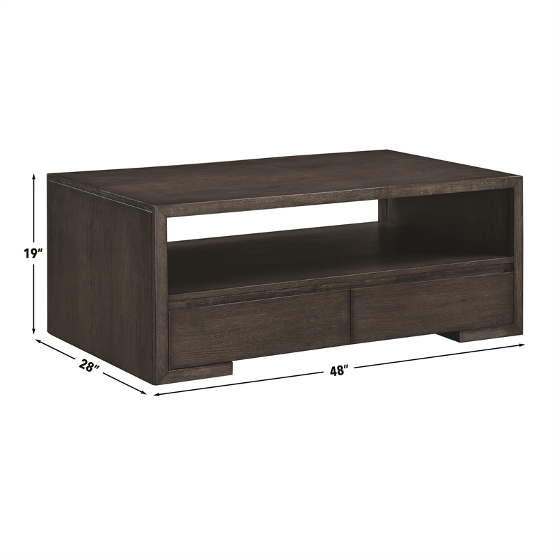 Pemberly Row Contemporary 3-Piece Coffee & End Set Table in Brown