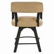 Pemberly Row 5-Pc Set of Faux Leather Swivel Counter Arm Chairs & Table