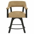Pemberly Row 5-Pc Set of Faux Leather Swivel Counter Chairs & Dining Table