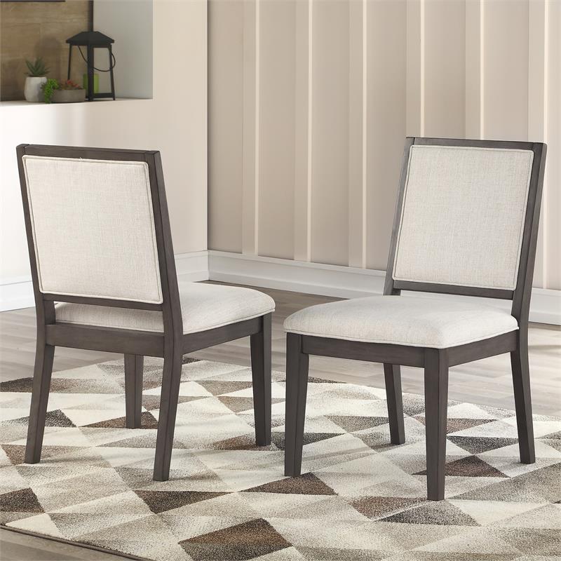 Pemberly Row Dining Set of 4 Side Chairs & Round Table