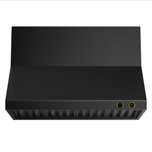 Pemberly Row 48&quot 900 CFM Wall Mount Range Hood in Titanium Steel with Gold