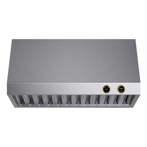 Pemberly Row 36&quot 900 CFM Under Cabinet Range Hood in Stainless Steel with Gold