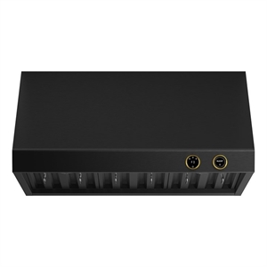 Pemberly Row 36&quot 900 CFM Under Cabinet Range Hood in Titanium Steel with Gold