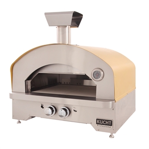 Pemberly Row Outdoor Portable Propane Gas Pizza Oven in Yellow