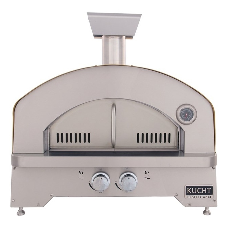 Pemberly Row Outdoor Portable Propane Gas Pizza Oven in Yellow