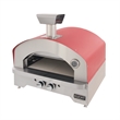 Pemberly Row Stainless Steel Outdoor Portable Propane Gas Pizza Oven in Red