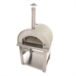 Pemberly Row Outdoor Wood Fired Pizza Oven in Stainless Steel