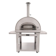 Pemberly Row Outdoor Wood Fired Pizza Oven in Stainless Steel