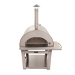 Pemberly Row Outdoor Wood Fired Pizza Oven in Stainless Steel