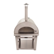 Pemberly Row Outdoor Wood Fired Pizza Oven in Stainless Steel