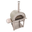Pemberly Row Outdoor Wood Fired Pizza Oven in Stainless Steel