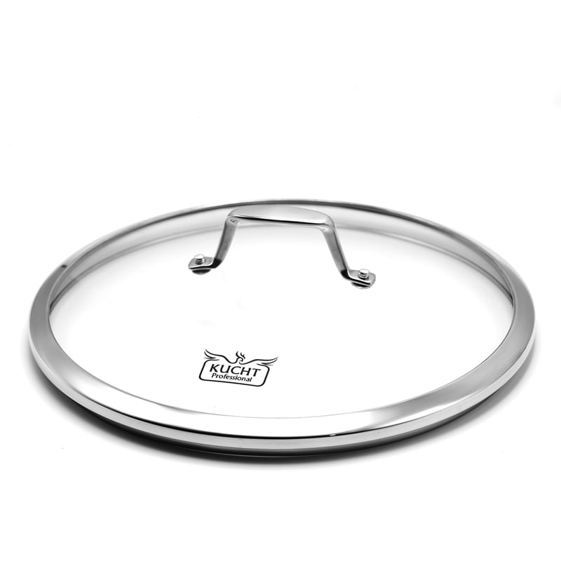 Pemberly Row Culinary Professional 3-Ply Stainless Steel Wok with Lid