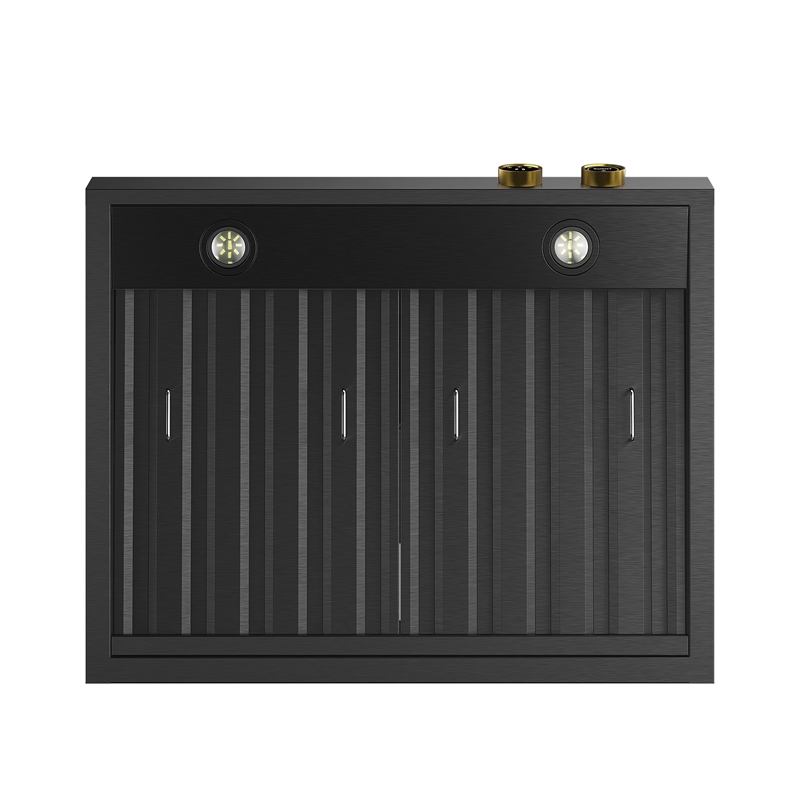 Pemberly Row Dual Fuel Range Natural Gas in Titanium Under Cabinet RangeHood