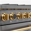 Pemberly Row Dual Fuel Range Propane Gas in Titanium Under Cabinet Range Hood
