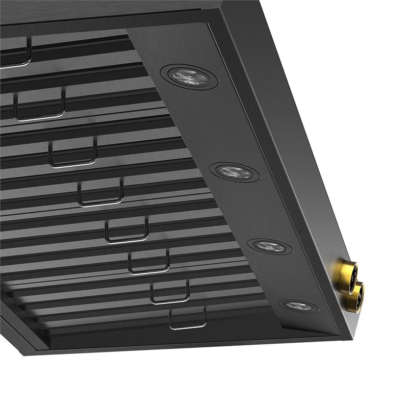 Pemberly Row Dual Fuel Range Natural Gas in Titanium Under Cabinet Range Hood