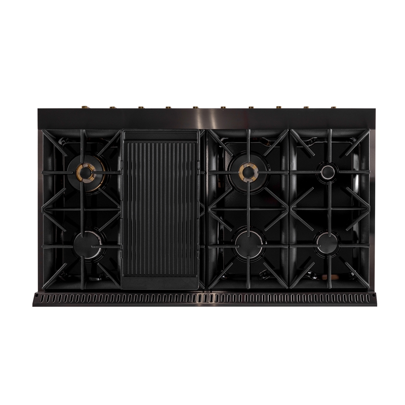 Pemberly Row Dual Fuel Range Propane Gas in Titanium Under Cabinet Range Hood