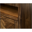 Pemberly Row Wood Bookcase W/ Doors Office Storage Fully Assembled in Brown