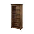Pemberly Row Wood Bookcase W/ Doors Office Storage Fully Assembled in Brown