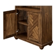Pemberly Row Wood Bookcase W/ Doors Office Storage Fully Assembled in Brown