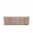 Pemberly Row Button Tufted 3Pc Set with Velvet Fabric & Gold Accent in Off White