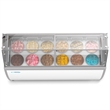 Pemberly Row 20cu.ft. 12 Tub Ice Cream Dipping Cabinet Freezer with Sneeze Guard