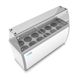 Pemberly Row 20cu.ft. 12 Tub Ice Cream Dipping Cabinet Freezer with Sneeze Guard