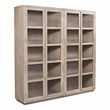 Pemberly Row Bookcase in Modern Light Ash Ivory Finish on Reclaimed Solid Wood