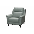 Pemberly Row Leather Power Recliner with Power Head Rest in Lorenzo Mint